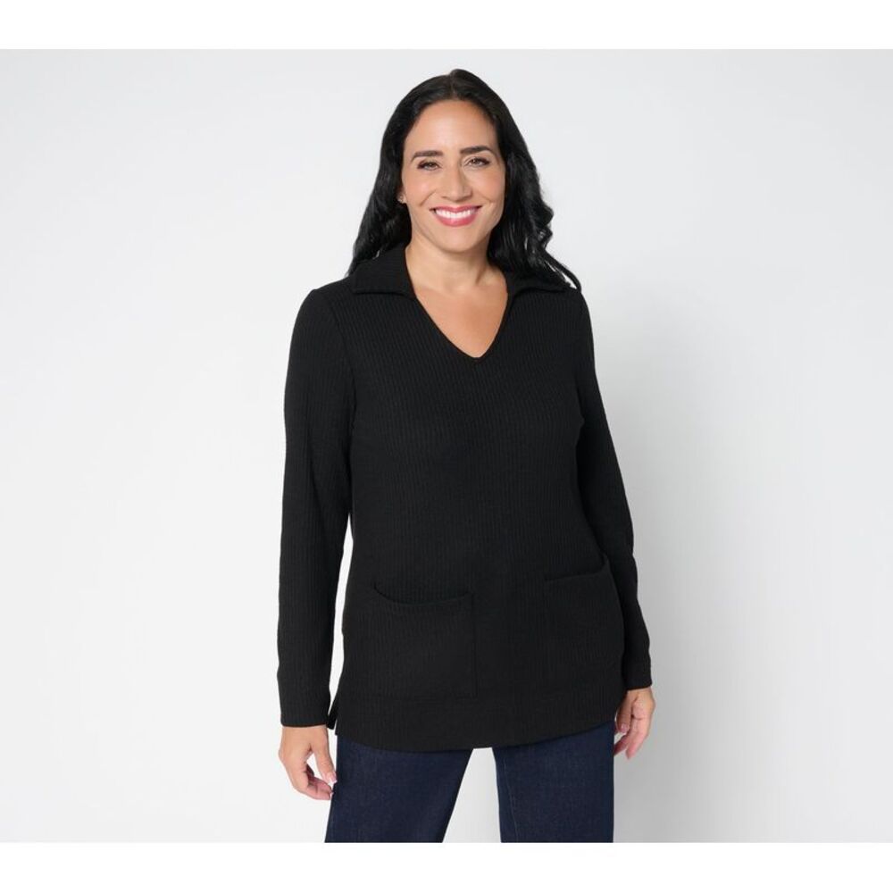 Susan Graver Women's Top Plus Sz 2X Make Your Selection: Lifestyle Black A726424